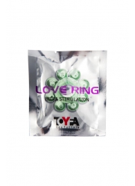 Зеленое эрекционное кольцо-цветок - Toyfa Basic - в Красногорске купить с доставкой