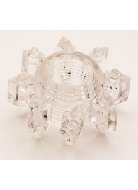 Прозрачное гелевое эрекционное кольцо-звезда - Toyfa Basic - в Красногорске купить с доставкой