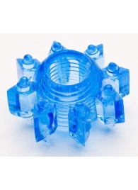 Голубая гелевая насадка-звезда - Toyfa Basic - в Красногорске купить с доставкой