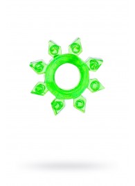 Зеленое эрекционное кольцо-звезда - Toyfa Basic - в Красногорске купить с доставкой