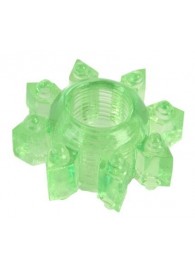 Зеленое эрекционное кольцо-звезда - Toyfa Basic - в Красногорске купить с доставкой