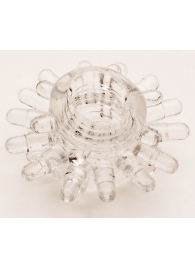 Прозрачное гелевое эрекционное кольцо с шипиками - Toyfa Basic - в Красногорске купить с доставкой