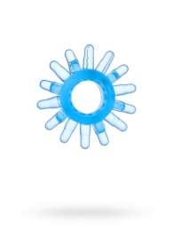 Голубая гелевая насадка с шипиками - Toyfa Basic - в Красногорске купить с доставкой