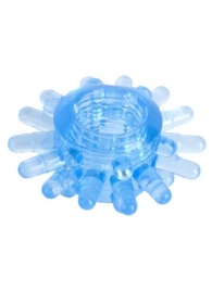 Голубая гелевая насадка с шипиками - Toyfa Basic - в Красногорске купить с доставкой