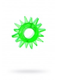Зеленое эрекционное кольцо-солнце - Toyfa Basic - в Красногорске купить с доставкой