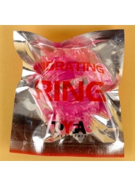 Розовое виброкольцо с двумя батарейками - Toyfa Basic - в Красногорске купить с доставкой