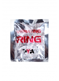 Прозрачное эрекционное кольцо с вибратором  и подхватом - Toyfa Basic - в Красногорске купить с доставкой