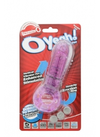 Фиолетовое эрекционное кольцо с вибрацией и пальчиком OYEAH PURPLE - Screaming O - в Красногорске купить с доставкой