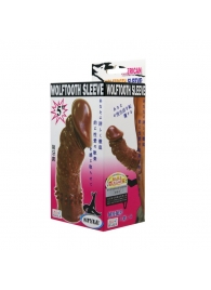 Коричневая насадка на пенис Wolftooth Sleeve - 13 см. - Baile - в Красногорске купить с доставкой