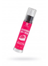 Массажное масло 2-в-1 с разогревающим эффектом и вкусом клубники со сливками - 50 мл. - Secret Play - купить с доставкой в Красногорске