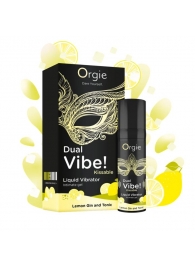 Съедобный жидкий вибратор Dual Vibe! со вкусом лимонного джина с тоником - 15 мл. - ORGIE - купить с доставкой в Красногорске