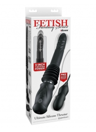 Черный автоматический вибромассажер с вибропулей Ultimate Silicone Thruster - Pipedream - купить с доставкой в Красногорске