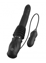 Черный автоматический вибромассажер с вибропулей Ultimate Silicone Thruster - Pipedream - купить с доставкой в Красногорске