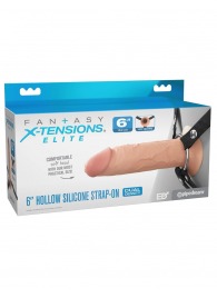 Полый страпон на ремнях 6’’ Hollow Silicone Strap-on - Pipedream - купить с доставкой в Красногорске