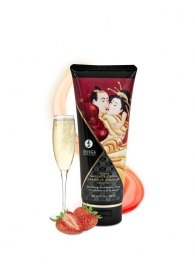 Массажный крем для тела с ароматом клубники и шампанского Sparkling Strawberry Wine - 200 мл. - Shunga - купить с доставкой в Красногорске