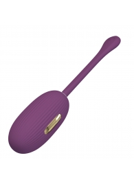 Фиолетовое виброяйцо с электростимуляцией Doreen - Baile - купить с доставкой в Красногорске