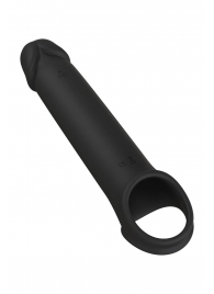 Черная насадка-удлинитель с вибрацией Vibrating Extender With Remote - Dream Toys - в Красногорске купить с доставкой