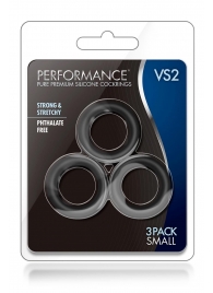 Набор из 3 черных эрекционных колец Black Small Penis Rings - Blush Novelties - в Красногорске купить с доставкой