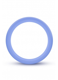 Голубое люминесцентное кольцо Silicone Glo Cock Ring - Blush Novelties - в Красногорске купить с доставкой