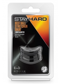 Черное эрекционное кольцо на мошонку Beef Ball Stretcher Snug - Blush Novelties - в Красногорске купить с доставкой