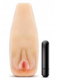 Мастурбатор-вагина с вибрацией Soft   Wet Natasha Realistic Beige Masturbator - Blush Novelties - в Красногорске купить с доставкой