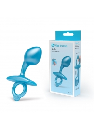 Голубая анальная пробка для массажа простаты Bulb Silicone Prostate Plug - 10,7 см. - b-Vibe - в Красногорске купить с доставкой