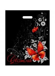 Черный пакет Glamour с вырубной ручкой (38х47 см) - Сима-Ленд - купить с доставкой в Красногорске