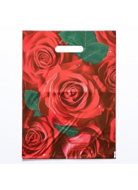 Пакет с цветочным принтом и вырубной ручкой (30х40 см) - Сима-Ленд - купить с доставкой в Красногорске
