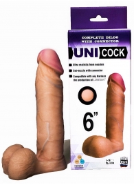 Насадка для страпона фаллической формы UNICOCK 6  - 18 см. - LOVETOY (А-Полимер) - купить с доставкой в Красногорске