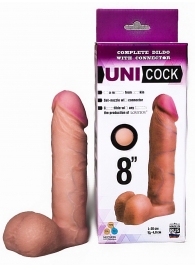 Фаллическая насадка для страпона UNICOCK 8  - 20 см. - LOVETOY (А-Полимер) - купить с доставкой в Красногорске