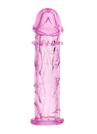 Розовая насадка фаллической формы - 12,5 см. - A-toys - в Красногорске купить с доставкой