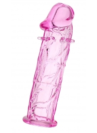 Розовая насадка фаллической формы - 12,5 см. - A-toys - в Красногорске купить с доставкой