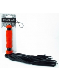 Нежная плеть с красным мехом BDSM Light - 43 см. - БДСМ Арсенал - купить с доставкой в Красногорске