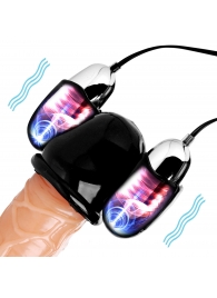 Черная стимулирующая насадка для головки полового члена Multi Speed Vibrating Penis Head Teaser - XR Brands - в Красногорске купить с доставкой