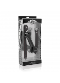 Черный кляп в форме косточки Hound Adjustable Dog Bone Gag - XR Brands - купить с доставкой в Красногорске