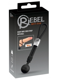 Черное эрекционное лассо с шариком-утяжелителем Heavy Rope - Orion - в Красногорске купить с доставкой