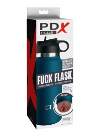 Смуглый мастурбатор-вагина в синей колбе F*ck Flask - Pipedream - в Красногорске купить с доставкой