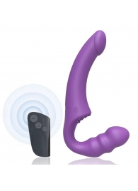 Фиолетовый безремневой страпон Straples Strap-On Dildo - Erokay - купить с доставкой в Красногорске