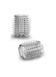 Прозрачная насадка с шипами STAY HARD COCK SLEEVE 01 CLEAR - Blush Novelties - в Красногорске купить с доставкой