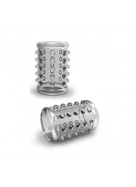 Прозрачная насадка на пенис с шишечками STAY HARD COCK SLEEVE 02 CLEAR - Blush Novelties - в Красногорске купить с доставкой