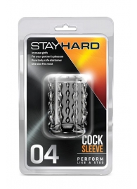 Прозрачная насадка с бороздками STAY HARD COCK SLEEVE 04 CLEAR - Blush Novelties - в Красногорске купить с доставкой