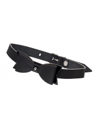 Черный кожаный чокер с бабочкой - Pecado - купить с доставкой в Красногорске