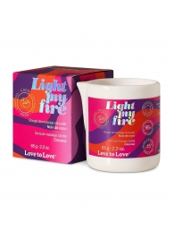 Массажная свеча Light My Fire Coconut с ароматом кокоса - 65 гр. - Love to Love - купить с доставкой в Красногорске