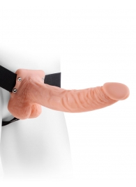 Полый страпон телесного цвета Hollow Strap-On with Balls - 24 см. - Pipedream - купить с доставкой в Красногорске