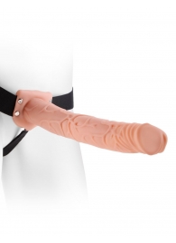 Фаллопротез телесного цвета Hollow Strap-On - 29 см. - Pipedream - купить с доставкой в Красногорске