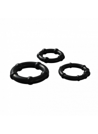 Набор из 3 черных эрекционных колец Babooom Ring Set - Adrien Lastic - в Красногорске купить с доставкой