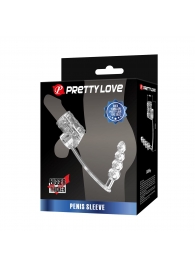 Прозрачная насадка на пенис и мошонку с анальным стимулятором Rilley - Baile - в Красногорске купить с доставкой