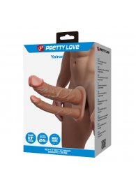 Реалистичная полая насадка на член для двойного проникновения Yairon - 17,5 см. - Baile - купить с доставкой в Красногорске