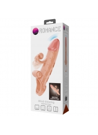 Телесная вибронасадка на пенис с подхватом мошонки - 20 см. - Baile - в Красногорске купить с доставкой