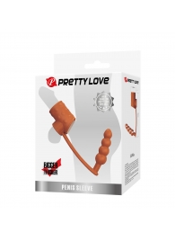 Телесная насадка на пенис и мошонку с анальным стимулятором Rilley - Baile - в Красногорске купить с доставкой